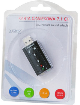 Karta dźwiękowa Savio AK-01 7.1 USB
