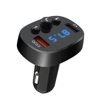 FM-трансмиттер XO BCC03 car charger 18W Bluetooth+QC3.0 Quick Charger Black (6920680877348)