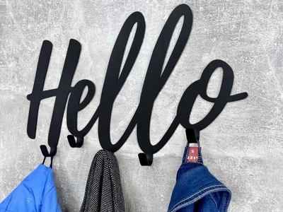 Вешалка Vestav Hello 50х30 см черная