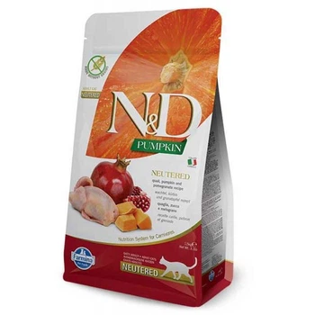 Сухий беззерновий корм для стерилізованих кішок Farmina Pumpkin Quail & Pomegranate Neutered з перепелом та гарбузом 1.5 кг