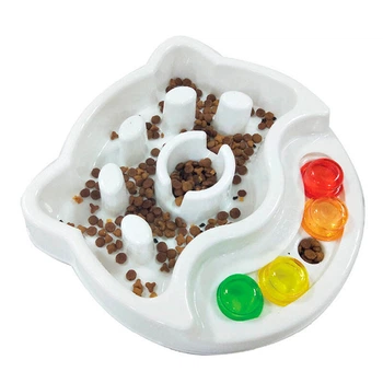 Интерактивная миска Виола для медленного кормления котов и собак M-Pets Tasty Viola Interactive Bowl 31х30.5х6 см (6953182730668)