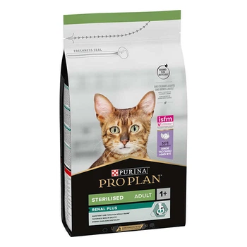 Purina Pro Plan Sterilised Adult Renal Plus - Сухой корм с индейкой для стерилизованных котов 1,5 кг (7613033566592)