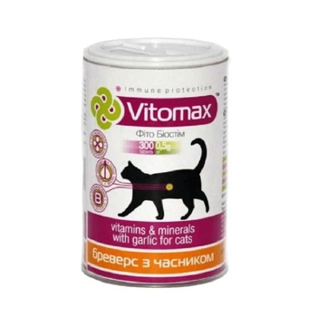 Витамины Бреверс с пивными дрожжами и чесноком для котов Vitomax 300 таб. (4820150200046)