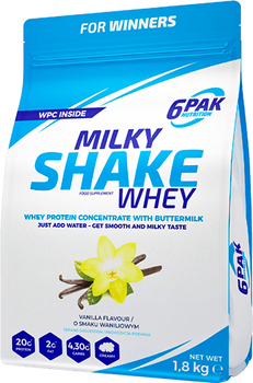 Odżywka białkowa 6PAK Milky Shake Whey 1800 g Vanilla (5902811802642)