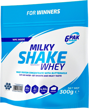 Odżywka białkowa 6PAK Milky Shake Whey 300 g Blueberry (5902811803434)
