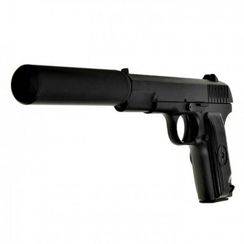 Іграшковий пістолет на кульках "Пістолет TT" Galaxy G33A ТТ метал з глушником чорний