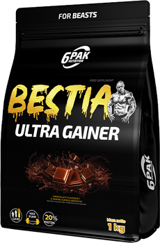 6PAK Bestia Ultra Gainer 1000 g Vanilla Ice Cream (5902114044367)