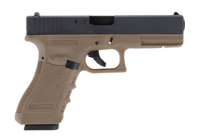 Страйкбольний пістолет WE Glock 17 Gen.3 Metal Tan GBB (Страйкбол 6мм)