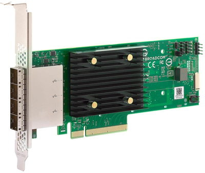 Контролер RAID Broadcom HBA 9500-16e 12Gb/s SAS/SATA/NVMe PCIe 4.0 4 x4 SFF-8644 (ext HD) (05-50075-00)