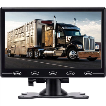 Автомобильный монитор 9" для камер заднего вида Podofo N-2012, HDMI/VGA/AV, 12-24 В