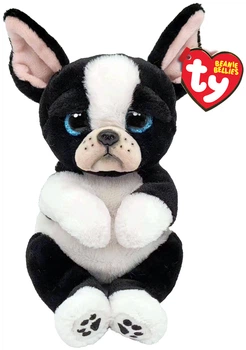 Дитяча м'яконабивна іграшка TY Beanie Bellies Чорно-білий песик Tink (8421410545)