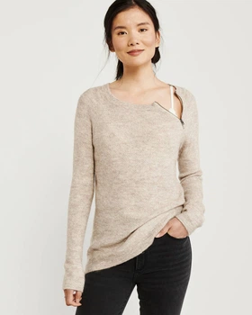 Свитер женский - свитер Abercrombie & Fitch AF6021W L Бежевый