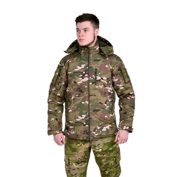Тактична куртка SOFT SHELL мультикам водонепроникна XL