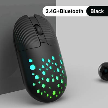 Беспроводная перезаряжаемая мышь "FOREV" 2.4G с LED-подсветкой BLACK