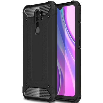 Броньований протиударний TPU+PC чохол Immortal для Xiaomi Redmi 9 Чорний Без бренду