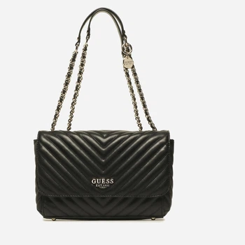 Сумка кросс-боди женская GUESS KEILLAH CONVERTIBLE XBODY FLAP HWQG8690210-BLA Черная (800070292877)