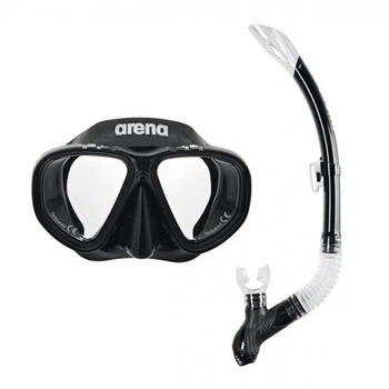 Набор маска и трубка Arena PREMIUM SNORKELING SET JR черный Дет OSFM 3468336174371