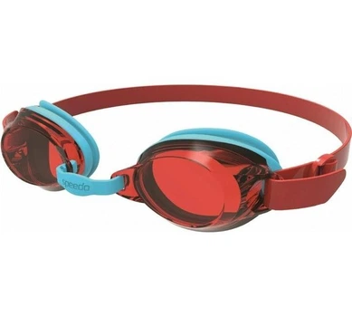Очки для плавания Speedo JET V2 GOG JU голубой, красный Дет OSFM 5053744337203