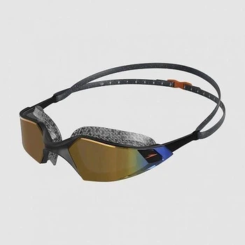 Очки для плавания Speedo AQUAPULSE PRO MIRROR GOG AU черный, золотой Уни OSFM 5053744613260