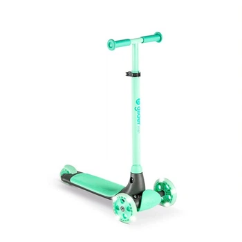 Дитячий самокат YVolution YGlider KIWI LED колеса від 3 років Зелений (Y101259)