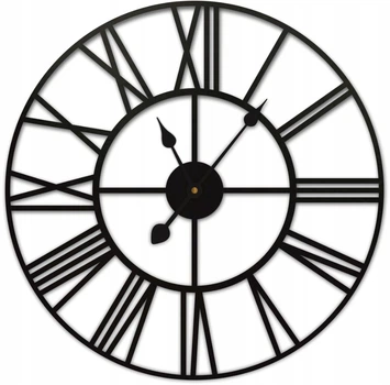 Годинник настінний Retro Чорний 50 см x 50 см Металевий