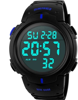 Мужские часы Skmei 1068BU Black-Blue (1080-1009)