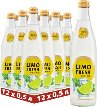 Упаковка безалкогольного газированного напитка Limofresh Мохито стекло 0.5 л х 12 шт (4820188110133)