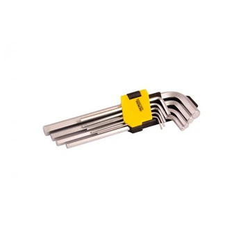 Ключи шестигранные набор MASTERTOOL GM 9 шт CrV удлиненные (1,5-10мм L74-172мм) (75-0956)