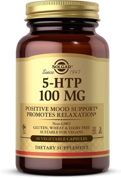 Гідрокситриптофан Solgar 5-HTP, 100 мг, 90 капсул
