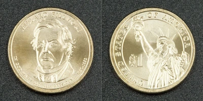 Монета 1 доллар "Миллард Филлимор'" США 2010