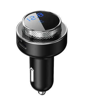 Автомобильный FM ФМ модулятор, Bluetooth трансмиттер, вольтметр, USB зарядка QC 3.0, Terra GC16