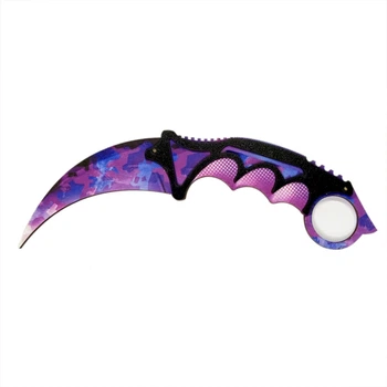 Нож деревянный SO-2 керамбит PURPLE CAMO, Сувенир-Декор, SO2CAR-PС