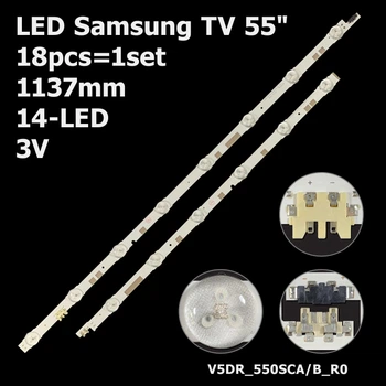 LED підсвітка Samsung TV 55" inch 1137mm 14-led V5DR_550SCA_R0 + V5DR_550SCB_R0 BN96-38482A 18pcs=1set