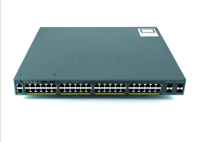 WS-C2960X-48FPS-L - 48x 1GE RJ45, PoE+ 740W 802.3at, uplink 4x 1G SFP, ПО LAN Base, Покоління L2, Stack, Cisco Catalyst 2960-X Комутатор Refurbished