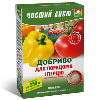 Удобрение для помидоров и перца Чистый Лист / 300 г