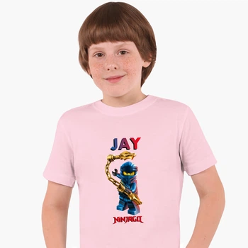 Детская футболка Лего Ниндзяго Джей Уокер (LEGO Ninjago Masters of Spinjitzu Jay Walker) (25186-2638) 88-104 см Хлопок Розовый