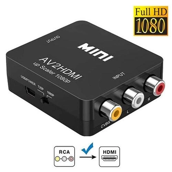 Конвертер AV RCA - HDMI видео, аудио, FullHD 1080p