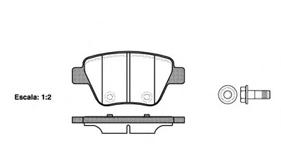 Колодка гальм. диск. SKODA OCTAVIA, YETI задн. (вир-во REMSA) Remsa (142000)