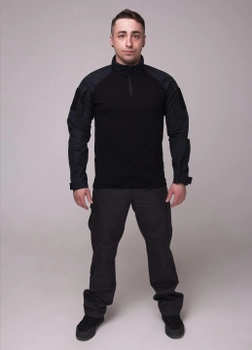 Костюм тактический рубашка убакс и брюки Карго GorLin 56 Черный (БР24/Т44)