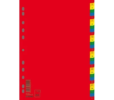 Роздільник Donau цифровий кольоровий А4 31 позиція 7736095