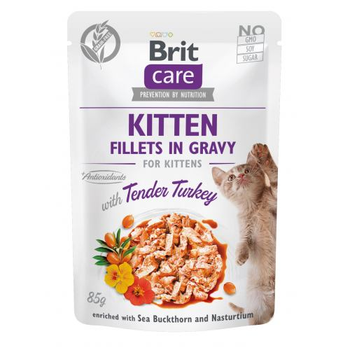 Корм Brit Care Kitten Fillets in Gravy with Tender Turkey 85 г
