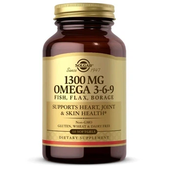 Омега 3-6-9 Solgar, EFA, Omega 3-6-9, 60 капсул