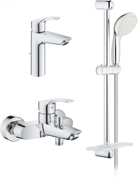 Набор смесителей Grohe Eurosmart New 3 в 1 для ванны и душа (23324003+33300003+27926001)
