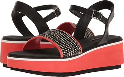 Босоножки женские skechers черно - оранжевые на платформе - 41р.