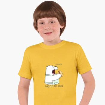Дитяча футболка для хлопчиків Вся правда про ведмедів (We Bare Bears) (25186-2908-13) 88-104 см Бавовна Жовта