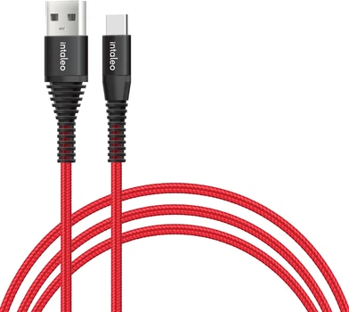 Кабель Intaleo CBRNYT1 USB-A to Type-C 1.2 м 3A Red (1283126559464)