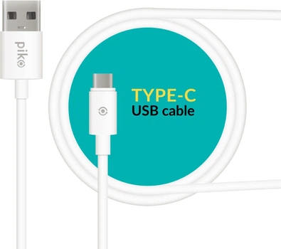 Кабель Piko CB-UT11 USB-A to Type-C 1.2 м 28W White (1283126477522)