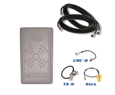 Антенный комплект 4G LTE Планшет 2х17 Дб R-Net MIMO 900-2700 МГц с кабелем и переходниками