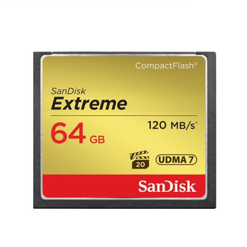 Карта памяти SanDisk Extreme CompactFlash Extreme 64GB до W120 МБ/с до R85 МВ/с(SDCFXSB-064G-G46)