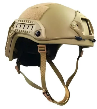 Балістичний шолом-каска Fast кольору койот стандарту NATO (NIJ 3A) M/L
